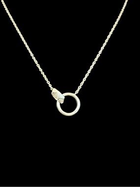 J24. Stainless Steel & Zirconia Honeycomb Necklace - No Cancels